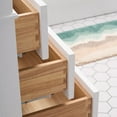 thumbnail image 5 of ANGELES HOME 48" Bathroom Vanity with Sink Top Combo Set, Freestanding Solid Wood Bathroom Makeup Cabinet W/ 1 Soft-Close Door and 6 Soft-Close Drawers, Carrara White Quartz Countertop (White), 5 of 10