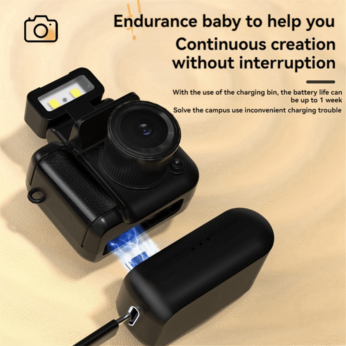 HD1080P Mini Camera Portable Pocket Camcorder with LCD Screen and Flash Video Recording Function