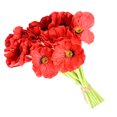 thumbnail image 1 of Flor artificial oficina en casa simulación Floral decoración boda fiesta PU Flor falsa, rojo 10 Piezas Advancent HA000017-05B, 1 of 6