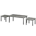 thumbnail image 1 of DSSTYLES Coffee Table Set of 3, Sofa Side Tables with Metal Frame for Living Room Accent Furniture, Include Table & 2 End Tables, Easy Assembly, 1 of 7