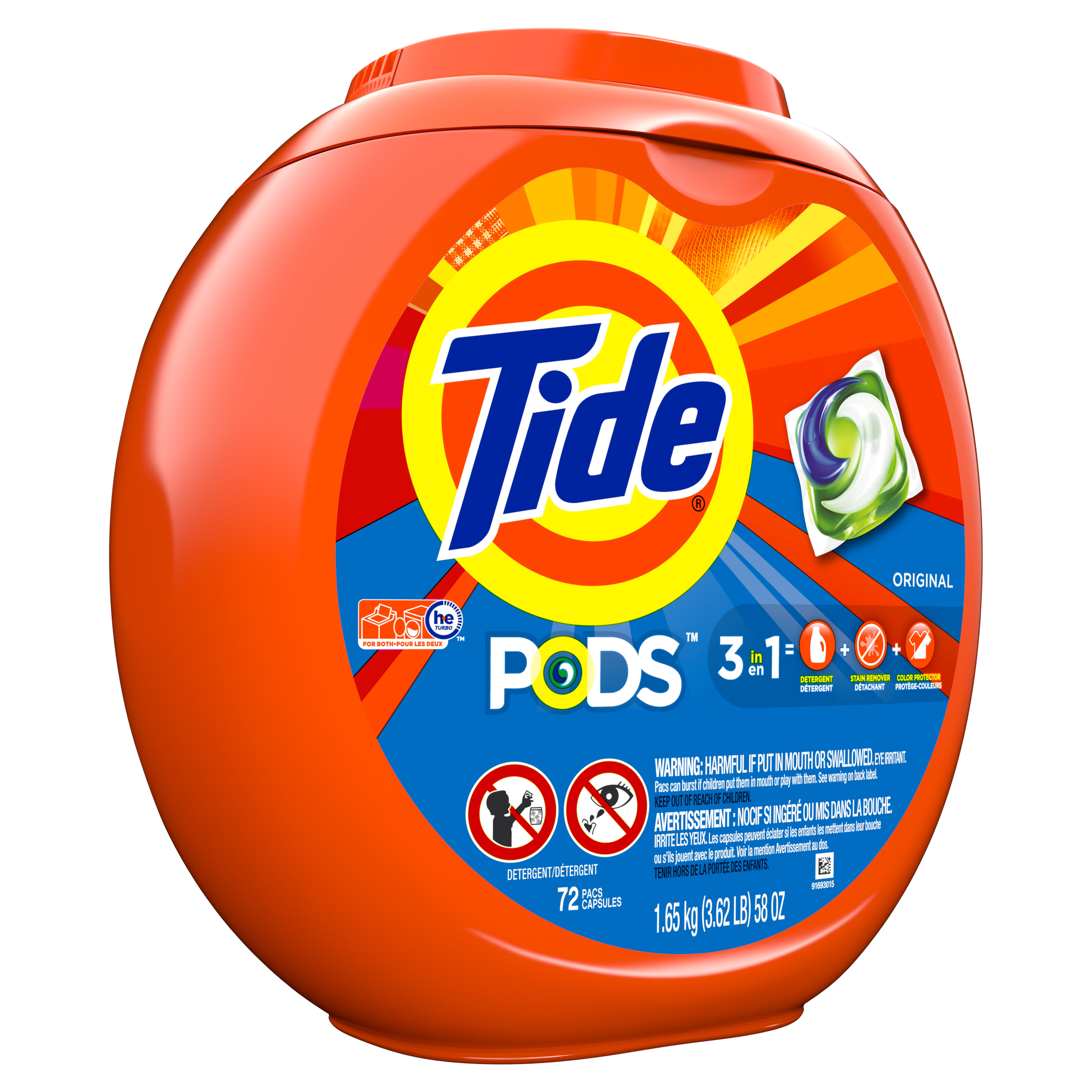 Tide PODS Liquid Laundry Detergent Pacs, Original, 72 count - image 3 of 11