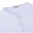 thumbnail image 6 of Yesfashion Men's Button up Cotton Robe Long Sleeve Kaftan Thobe Long Gown Casual Shirt for Beach, 6 of 8