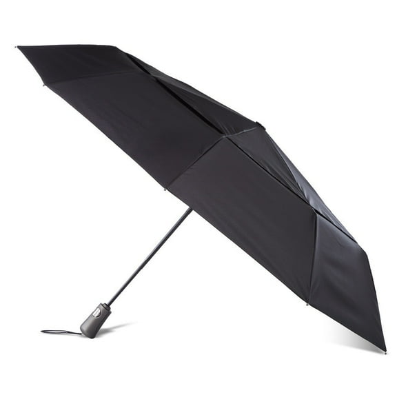 totes Auto Open/Close Windproof Ultimate Compact Umbrella with UV-8751 - Black