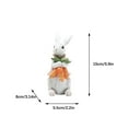 thumbnail image 3 of Darzheoy Easter Bunny Decorations, Bunny Figurines Tabletop Spring Decor, Rustic Straw Bunny Couple with Carrot, Standing Resin Rabbit Statues Ornaments for Table Home Office Farmhouse (B), 3 of 7