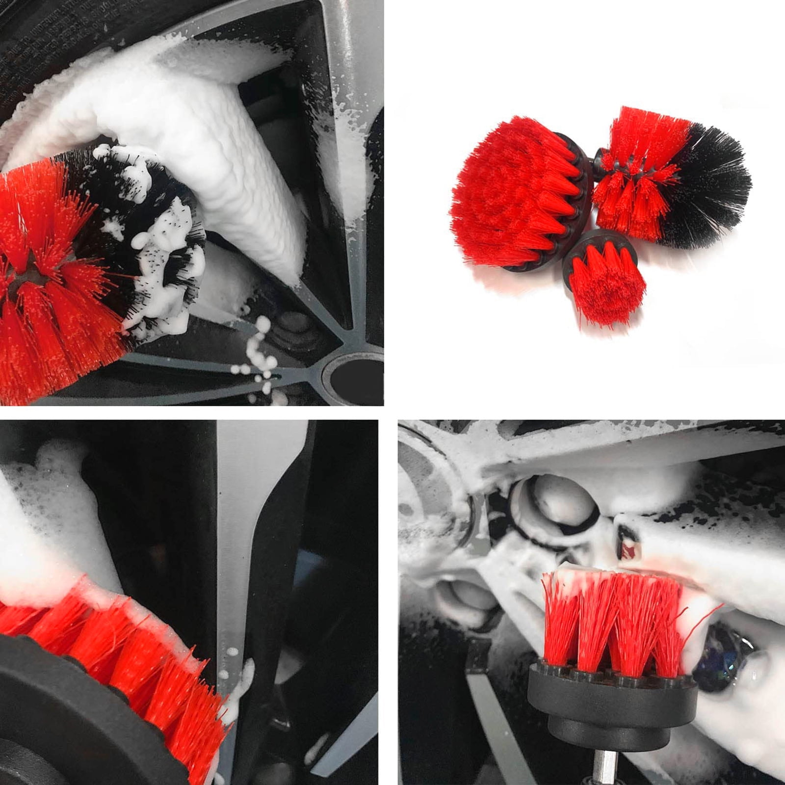 26pcs Cleaning Brush Set Car Dust Dirt Clean Tool Kit Cleaner Electric Drill Part for Air Holes Leather Rims Auto Detail