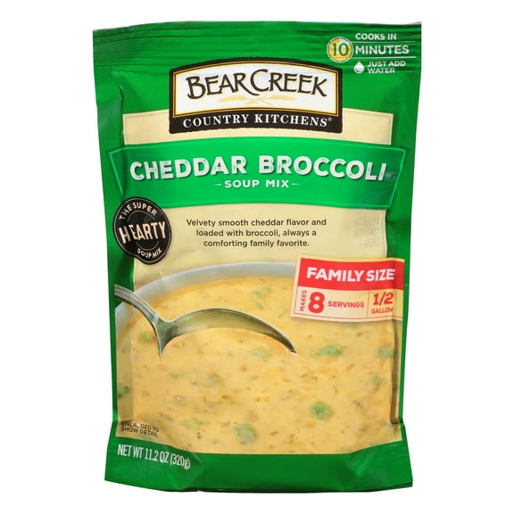 Bear Creek Country Kitchens Cheddar Broccoli Soup Mix, 8 Serving, 11.2 oz Pouch