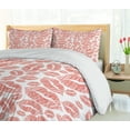 thumbnail image 4 of Ambesonne Romantic Duvet Cover Sets, Hot Retro Lady Lips, 2-King, Vermilion and White, 4 of 6
