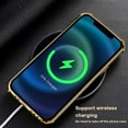 thumbnail image 6 of for iPhone 14 Pro Ring Holder Case Luxury Crocodile Snakeskin Pattern Gold Edge 360 Degree Rotation Kickstand for Women Men Slim Leather Protective Phone Case for iPhone 14 Pro, Black, 6 of 9