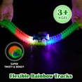 thumbnail image 5 of Lictin Glow Race Car Tracks Toys for Kids, 153 pcs Flexible Race Track Set with LED Light Up Race Cars & Play Map, Glowing Track toy Gift for Boys Girls Ages 3+, 5 of 7