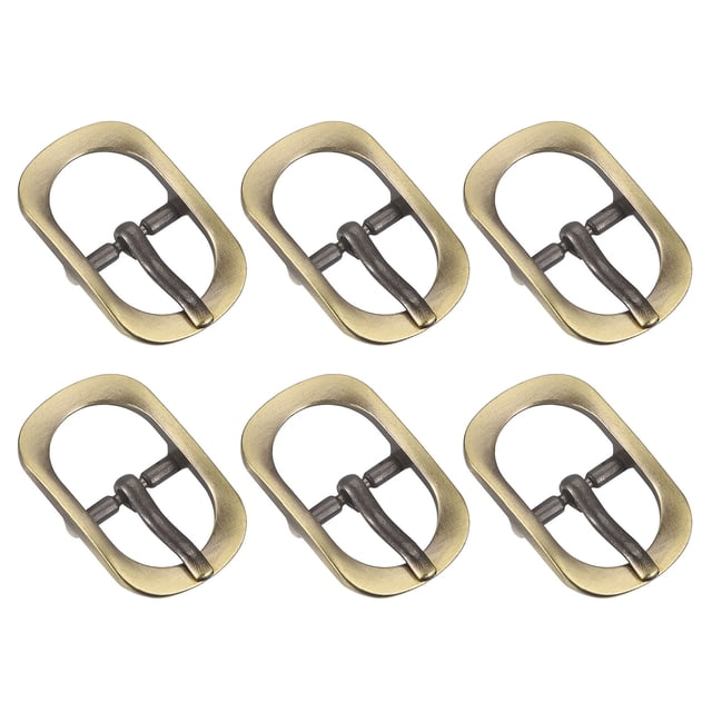 Metal Rodillo Hebilla, 6uds 3/5 Pulgadas Único Diente Cinturón Hebilla Ovalado Central Barra Hebillas para Cuero Artesanía Accesorios, Bronce