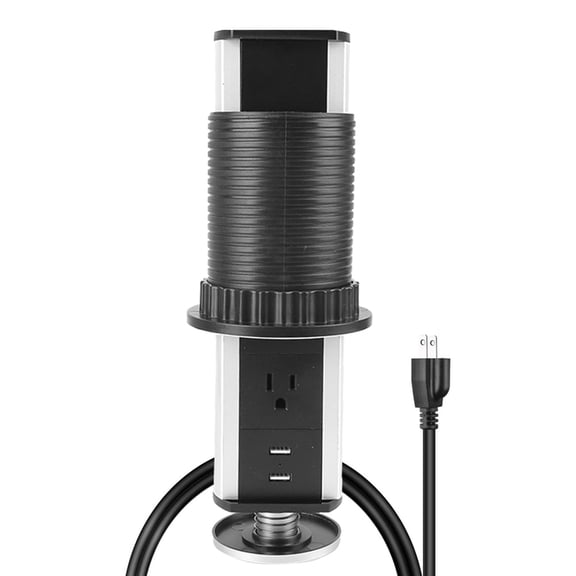 Kitchen Storage Multifunctional popup power socket, Electrical Power Outlet for Kitchen, with USB Port Desk Pull PopUp Socket