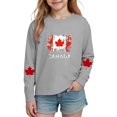 thumbnail image 2 of ITSAME Long Sleeve T-Shirts for Girls, Fashion Print Crewneck Cotton Kids Casual Comfortable Pullover Tee Gray Size 4T, 2 of 8