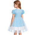 thumbnail image 2 of Guvpev G'irl's Princess Dress Tulle Skirt & Ruffle Sleeve Halloween Cosplay Costume Party Fancy Dress up 3-12 Years, 2 of 16