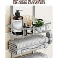 thumbnail image 4 of Hanging Towel Racks for Bathroom No Drill - Over The Door 6-Tier Bath Towel Storage Organizer for Small Bathrooms - Back Door Large Tiered Towel Holder Hanger for Rolled Towels, 4 of 8