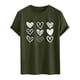 thumbnail image 3 of Tops para hombre, blusas y camisas de cuello redondo y manga corta para hombre. Camiseta/camisa informal de cuello redondo y manga corta con estampado de corazones para hombre. Tops de poliéster para, 3 of 3