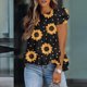 thumbnail image 1 of Pntutb, camisetas de cuello redondo para mujer, camisetas estampadas, camiseta de manga corta, blusa, tops con dobladillo Irregular Pntutb Pntutb-4766, 1 of 5