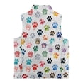 thumbnail image 5 of Xoenoiee Colorful Dog Paw Paint Splatter Print Girls Lightweight Fleece Vest, Full Zip Sleeveless Jacket Outerwear Spring Fall Winter Outfits with Pockets for Running Hiking, 4T, 5 of 7
