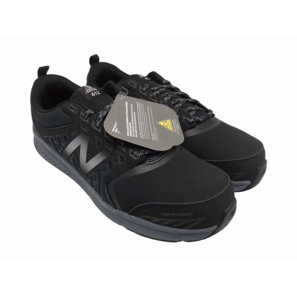 New Balance Men's 412V1 Alloy Toe Athletic Work Shoe Black/Grey Size 14D