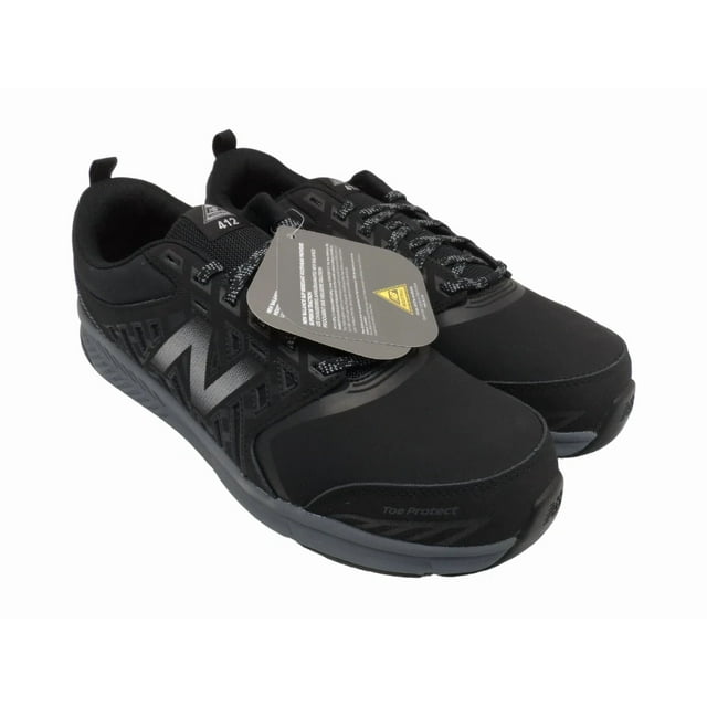 New Balance Men's 412V1 Alloy Toe Athletic Work Shoe Black/Grey Size 14D
