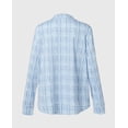 thumbnail image 5 of Casual Sleep Long Sleeve Button Down in a Textured Knit in Breezy Gingham, 5 of 5