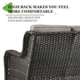 thumbnail image 5 of PARKWELL Patio Rattan Seat Sofa Cushioned Loveseat,Outdoor Wicker Furniture,Gray, 5 of 9