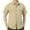 Khaki, variant on Men's Fashion Casual Button Down Shirts Solid Color with Cargo Pockets and Turndown Collar Embroidered Quick-Drying Breathable Workwear Khaki