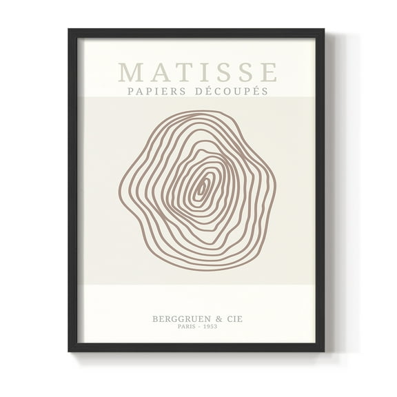 Matisse CDXXXIII in Black Solid Wood Framed Print No Nail Hanging