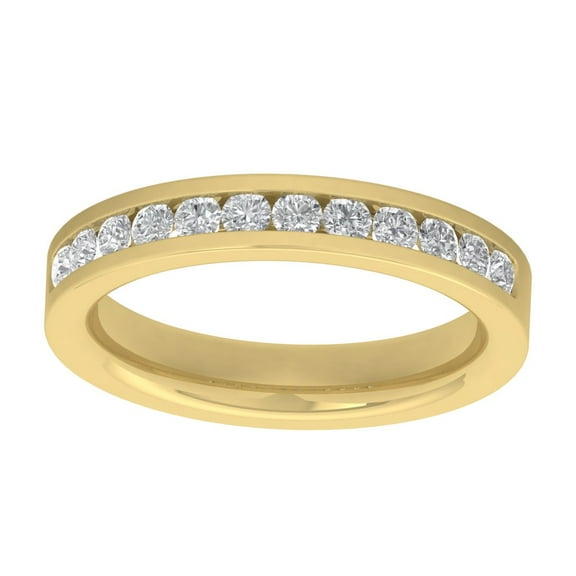 Araiya 10K Yellow Gold Diamond Band Ring (1/10 cttw, I-J Color, I2 Clarity), Size 5.5