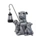thumbnail image 1 of Estatua de resina con luz solar de perro de jardín creativo para decoración de exteriores en el patio. Estilo B, 1 of 9