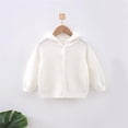 thumbnail image 2 of SGMVNU Sweaters for Girls Fall Winter Childrens Sweater Boys Sweater Cardigan Baby Pure Color Knitted Cardigan Coat Knitwear Tops(Size 18-24 Months, White), 2 of 8