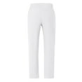 thumbnail image 5 of Riecok Mens Workout Pants Elastic Waist Drawstring Straight Leg Solid Color Running Workout Gym Pants with Pockets White XL, 5 of 8