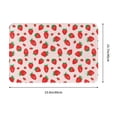 thumbnail image 3 of Xecao Strawberries print Flannel Mat: Non-slip, 16x24in. Ideal for kitchen, bedroom, bath & living room., 3 of 9