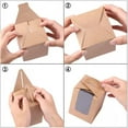thumbnail image 3 of Hzzsbu Cupcake Boxes, 10 Pcs Single Paper Cupcake Holder Containers, Candy Cookies Desserts Gift Boxes with Window and Handle for Wedding Birthday Party, 3 of 7