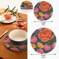 thumbnail image 3 of Partern Flowers Trivet Mats Pot Holders Cotton Woven Non-Slip Heat Resistant for Hot Pots Pans Pats for Cooking Baking Set of 2, 3 of 7