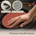 thumbnail image 6 of ODIKA Record Nostalgic Vinyl Phonograph Platter Analog Disc Cd Shaped for Living Room, Under Sectional, Family , Non-Slip Flatwoven, 6 of 7