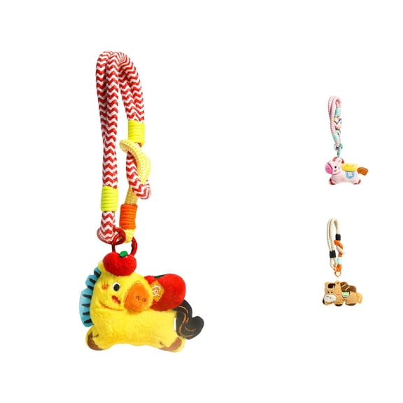 Cute Mini Plush Hanging Stuffed Animal Keychain, Soft Toy for Kids' Room, Great Christmas Gift & Stocking Stuffer