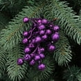 thumbnail image 6 of Sijiali 3Pcs/Set Holly Berries Artificial Flower Decorative Iron Wire Christmas Paillette Glitter Simulation Berry Home Decor, 6 of 10