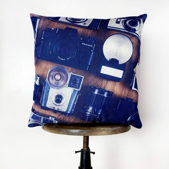 Polaroid Camera | Vintage Camera | Pillow Cover | Photography Gifts | Camera Lens | Home Decor | Pillow Cover | Happy Birthday | Home Decor