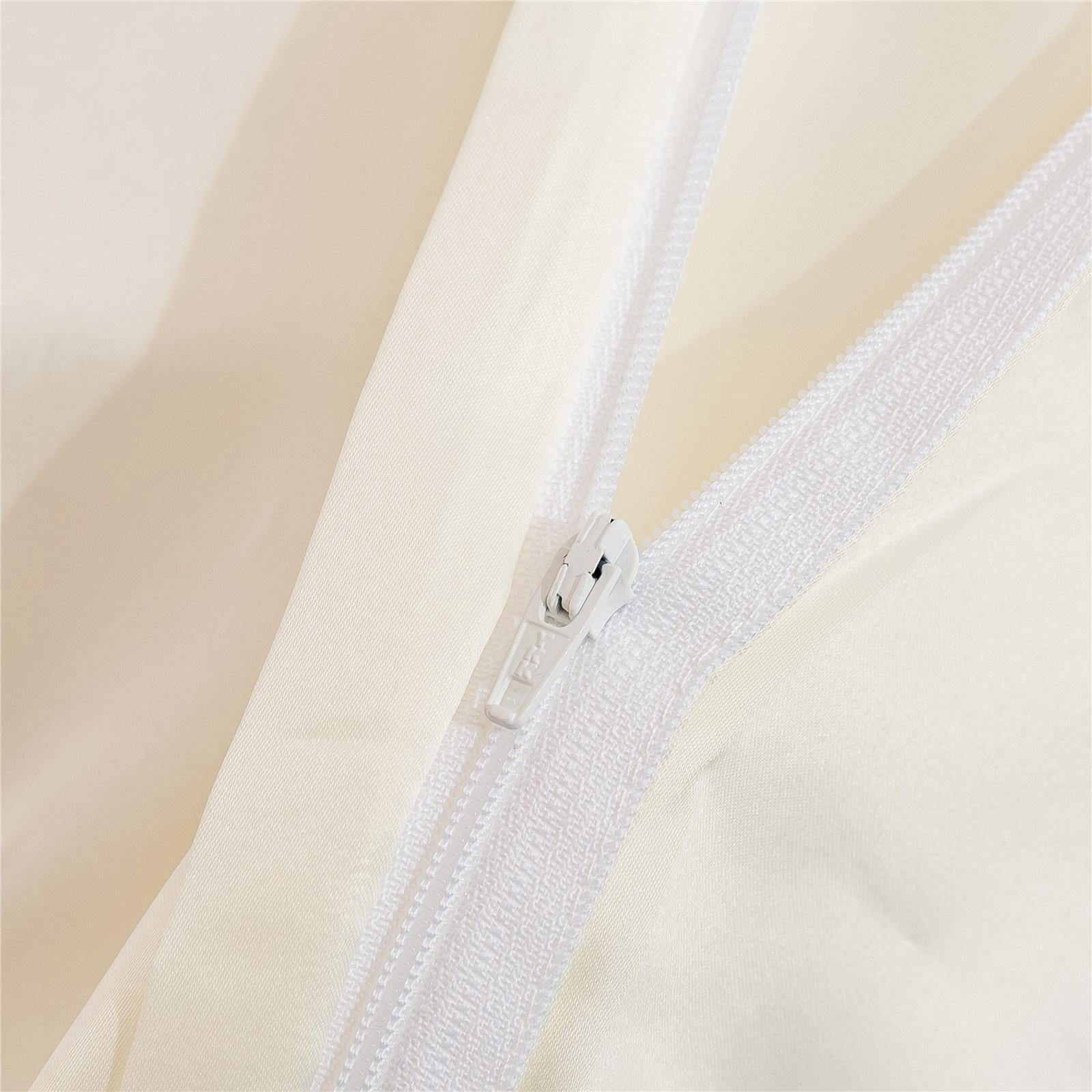 DBOZE 3 Pieces Satin Duvet Cover With Zipper Closure Bedding Sets 1800 Series Luxury Rich Silk Silky Super Soft Solid Color Reversible Honeymoon Wrinkle Free (King, Beige)