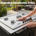 thumbnail image 6 of Feasto Outdoor Kitchen Propane Gas Grill with Cabinet – 5-Burner Stainless Steel BBQ, 36,200 BTUs, Movable Wheels with Storage for Backyard Patio, 6 of 11