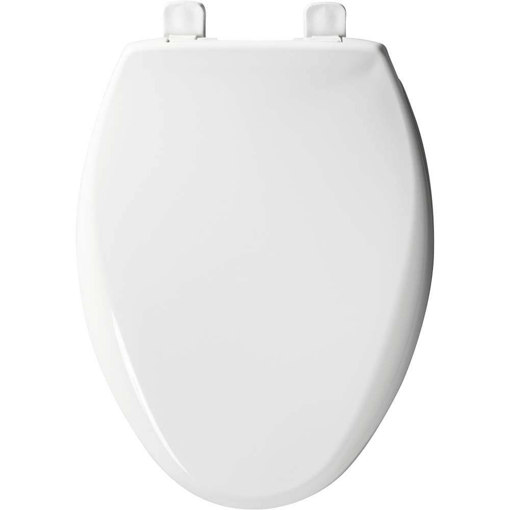 BEMIS 7900TDGSL Toilet Seat, With Cover, Plastic, Elongated, White