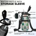 thumbnail image 2 of Christmas Trees 64 Oz Water Bottle with Measurements - BPA Free Leakproof Sport Large Plastic Water Bottle with Straw & Time Marker & Insulated Neoprene Holder Carrier Bag Great Gift for Women Men, 2 of 7