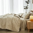 thumbnail image 3 of Davulos Queen Comforter Set with Sheets Khaki,7 Pieces Bed in a Bag Queen Size Modern Diamond Pattern Complete Bedding Set for All Season, 3 of 9