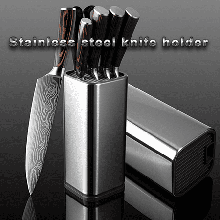 

Universal Knife Holder Stainless Steel Knife Block Without Knives Detachable for Easy Cleaning Rust Proof