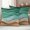 SeaGreen, variant on Turquoise Beach Outdoor Waterproof Pillow Covers, Abstract Ripple Gradient Ocean Sand Decorative Square Throw Pillowcase Sofa Cushion Sham for Patio/Couch/Chair, 20"x20" 2 Pack