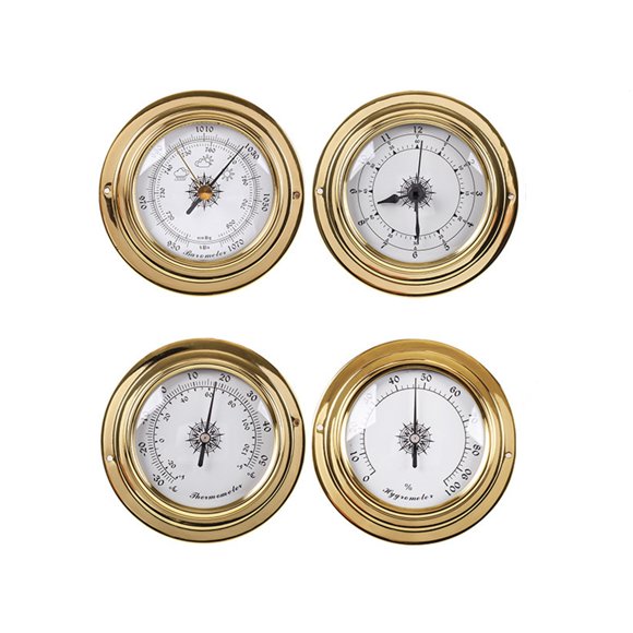 Yhmxh Electronics Accessoires Informatiques Accessoires de Jeu Baromètre Mural Portable Horloge Hygromètre Kit 4 Pcs Station Météo
