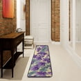 thumbnail image 6 of Purple Art Flowers Runner Rug for Hallways Kitchen Non Slip 2'x 6' Washable Hall Carpet for Bedroom Entryway Laundry Room, 6 of 7