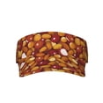 thumbnail image 2 of Kdxio Almond Nuts Print Sun Visor Hat Golf Visor Adjustable Velcro Outdoor Sports Cap for Men Women, 2 of 7