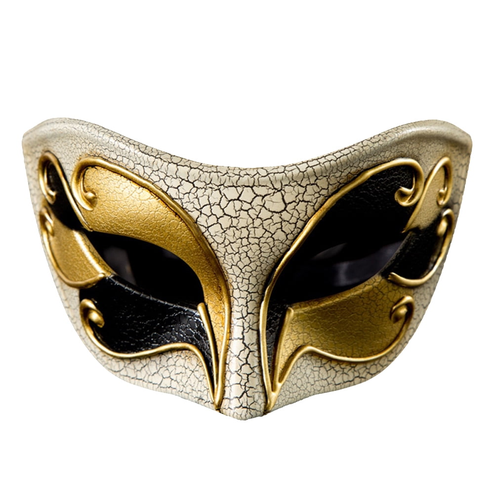 Black & Gold Venetian Masquerade Party Carnival Eye Mask Fancy Dress 
