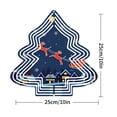 thumbnail image 3 of Stylish Metal Christmas Tree Wind Spinner - Festive Reindeer & Sleigh Design for Garden Decor - Perfect Holiday Yard Decoration, 3 of 7